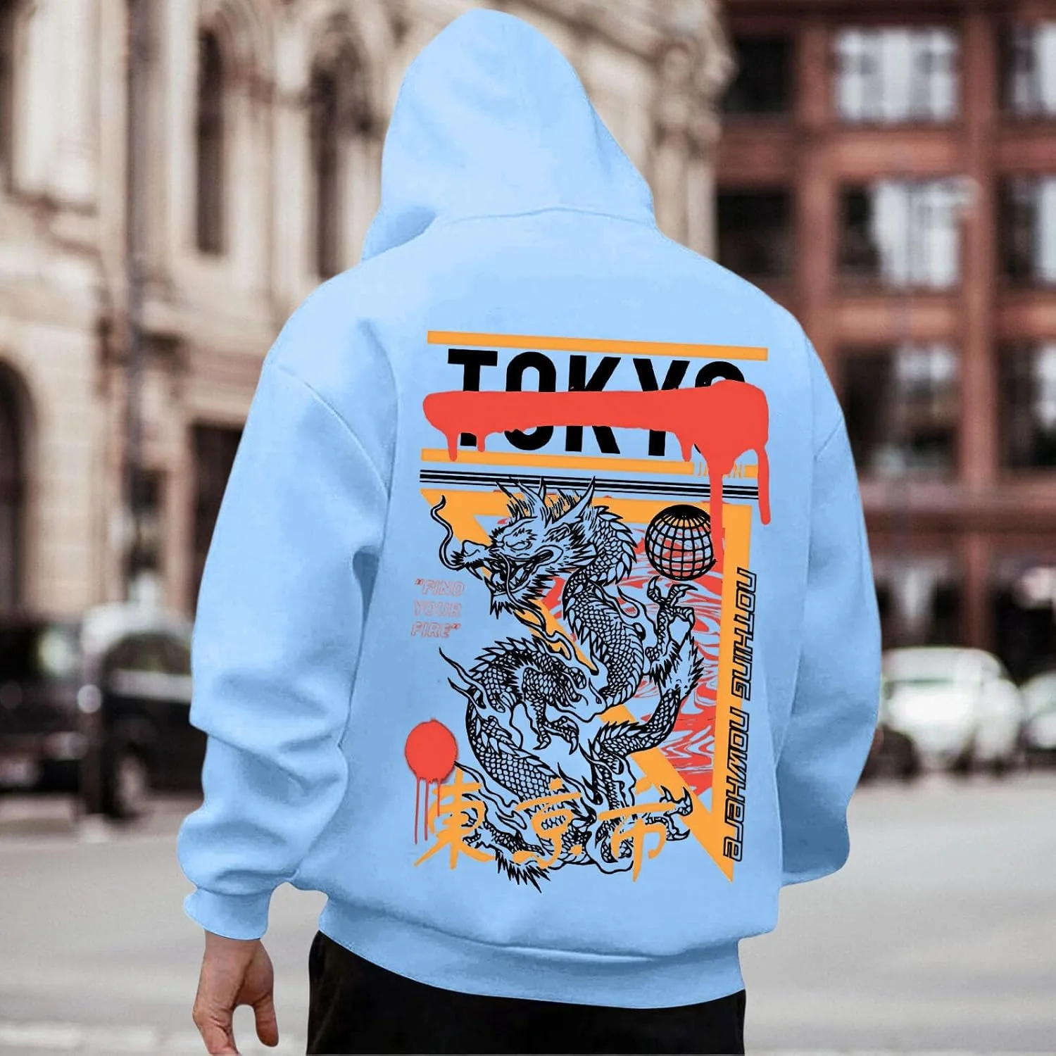 Мужской худи с принтом Tokyo Dragon — фото 2