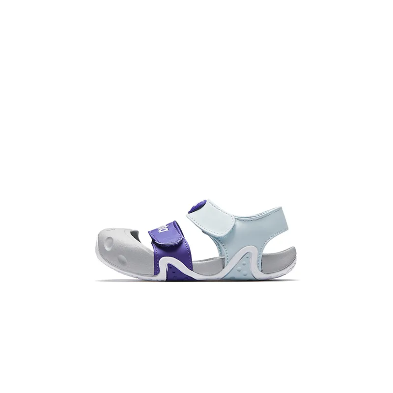 Antakids Synthetic Leather Lightweight Cushioning Breathable Anti Kick Low top Toddler Shoes Blue Purple Gray