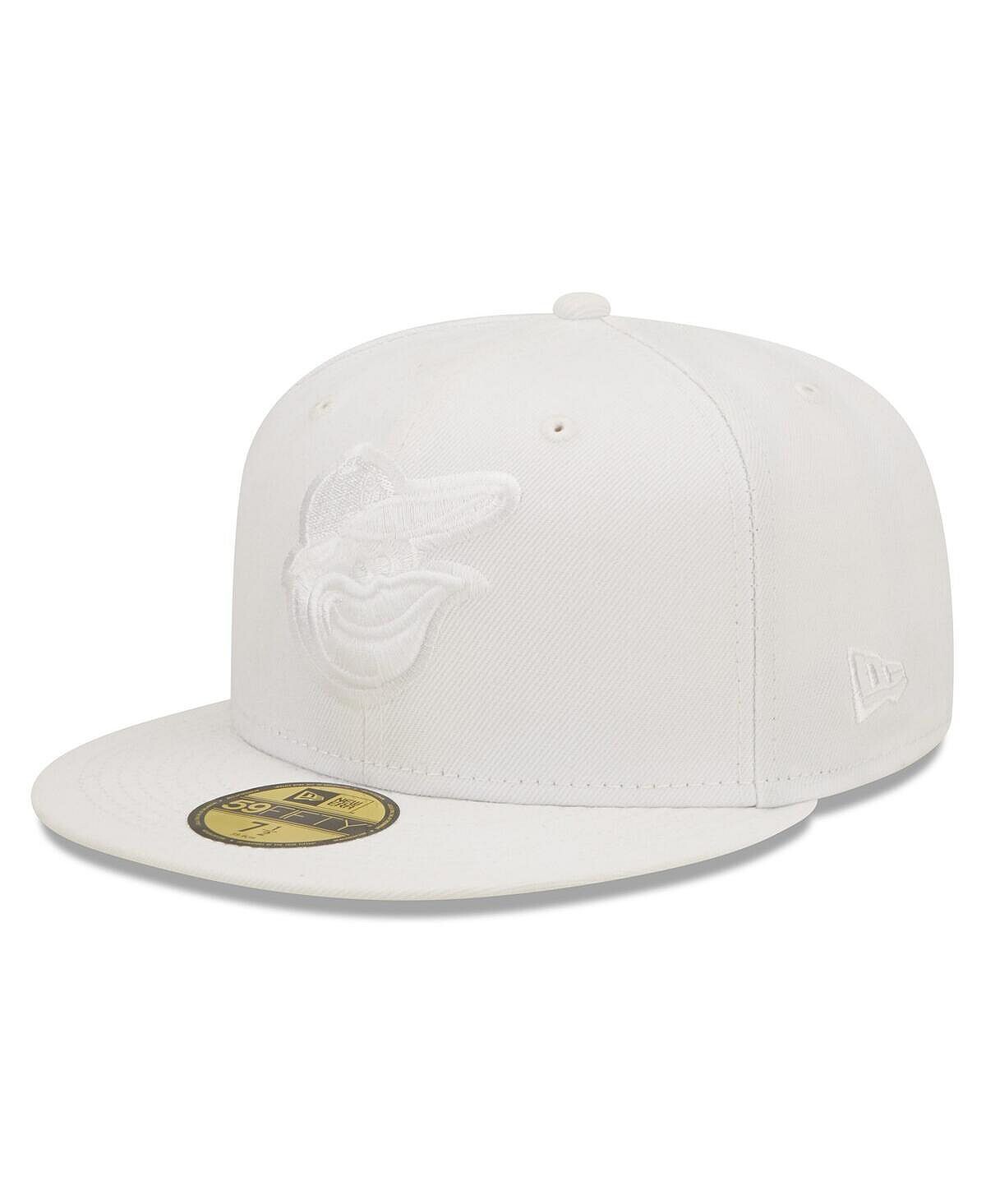 

Мужская кепка Baltimore Orioles White on White 59FIFTY приталенная шляпа New Era