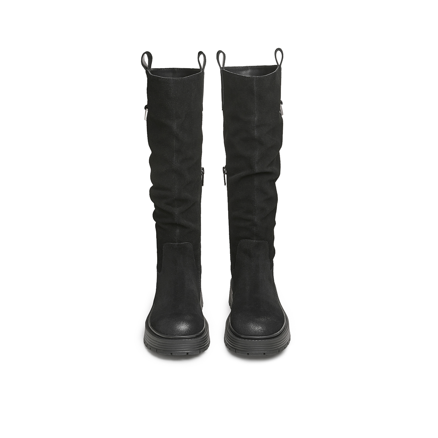 Teenmix Высокие сапоги женские с коричневой флисовой подкладкой, цвет Brown (Fleece-Lined) — фото 3