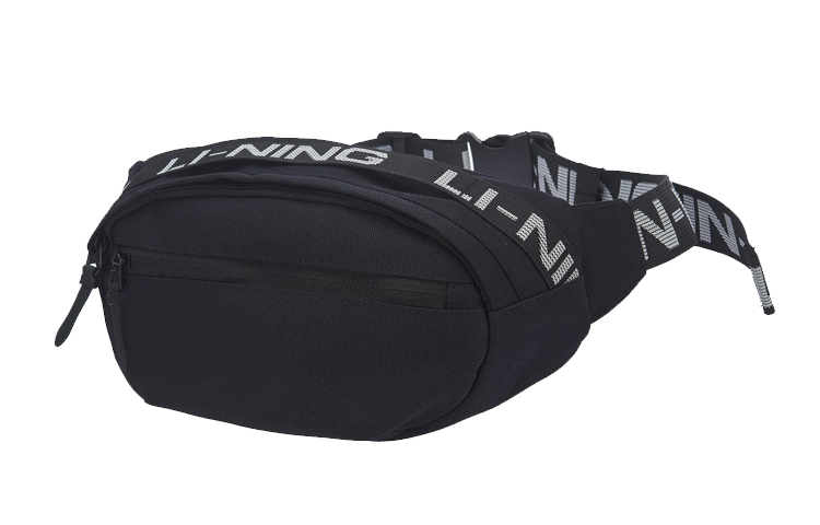 

Лининг тренировочная серия полиэстеровая поясная сумка, фанни пак обычная унисекс черный