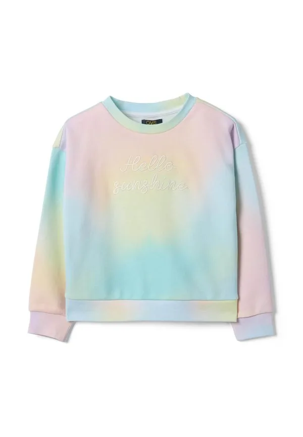 Толстовка прямого кроя с надписью Ovs, Yellow Pink