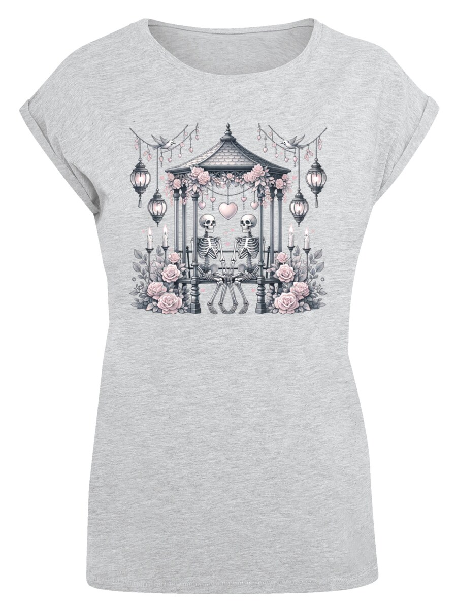 

Рубашка F4NT4STIC Skelett Paar Valentinstag, серый