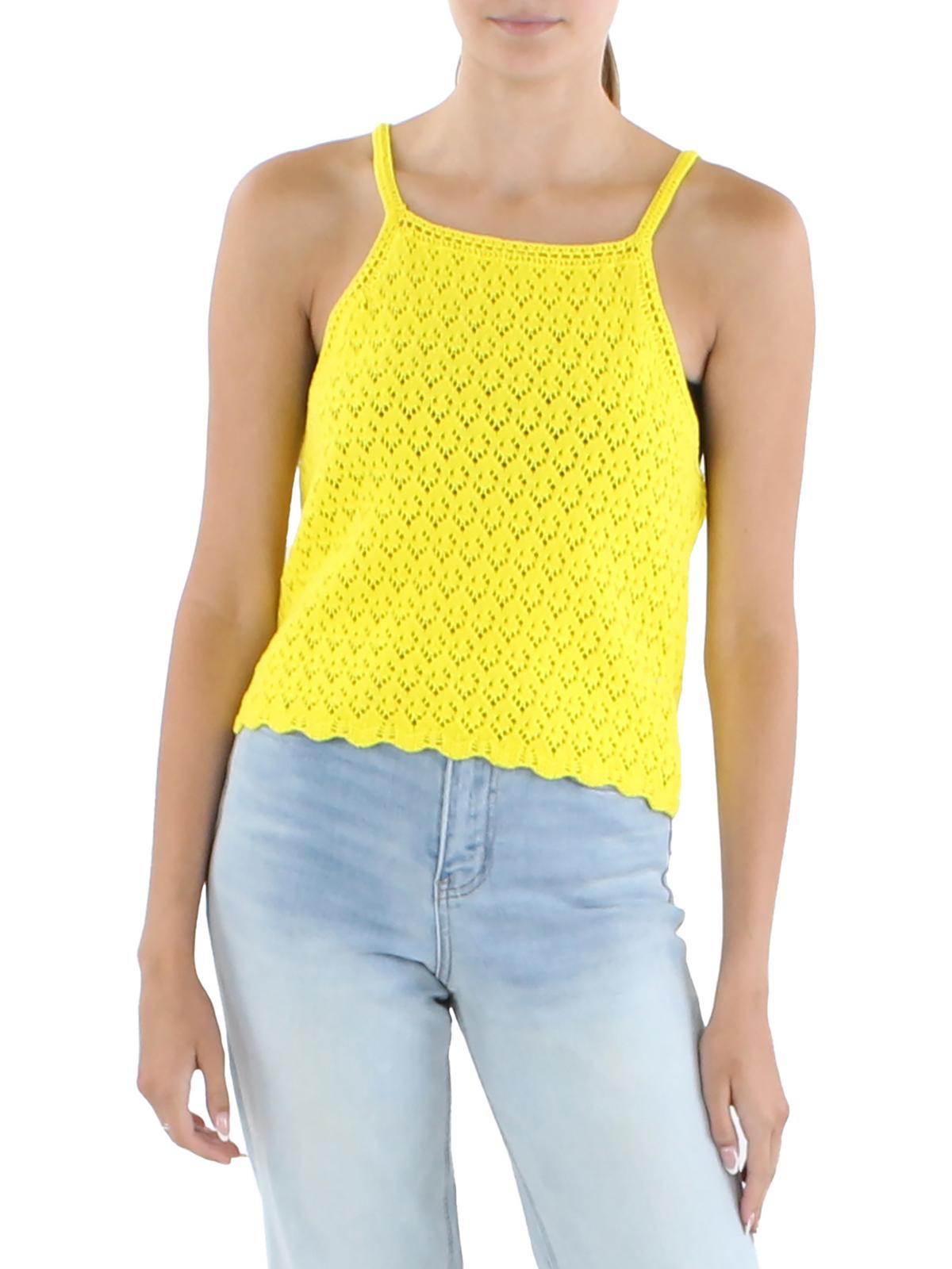 

Женская укороченная майка крючком French Connection, цвет blazing yellow