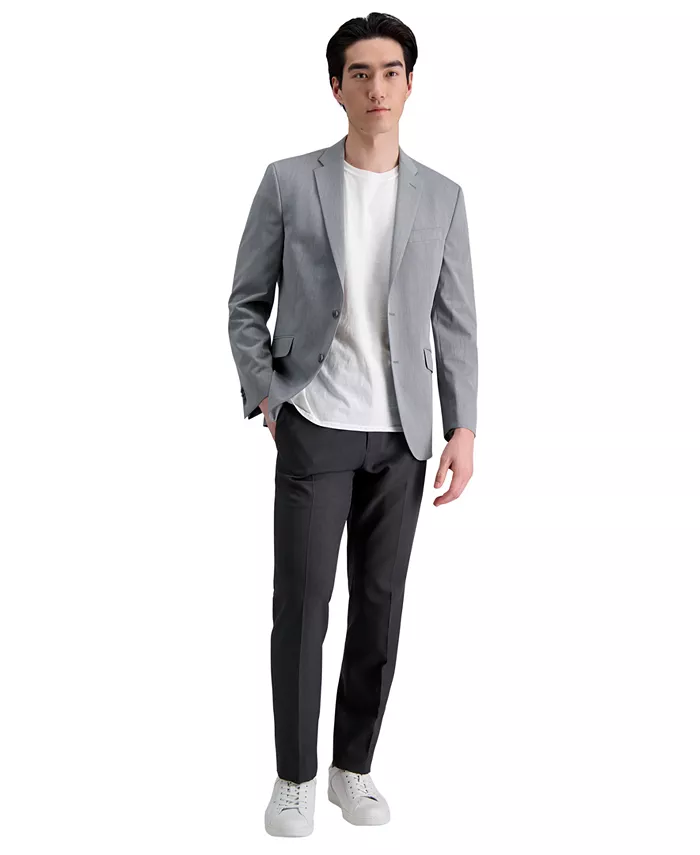 

Мужские классические брюки Modern-Fit в мелкую клетку Kenneth Cole Reaction, серый