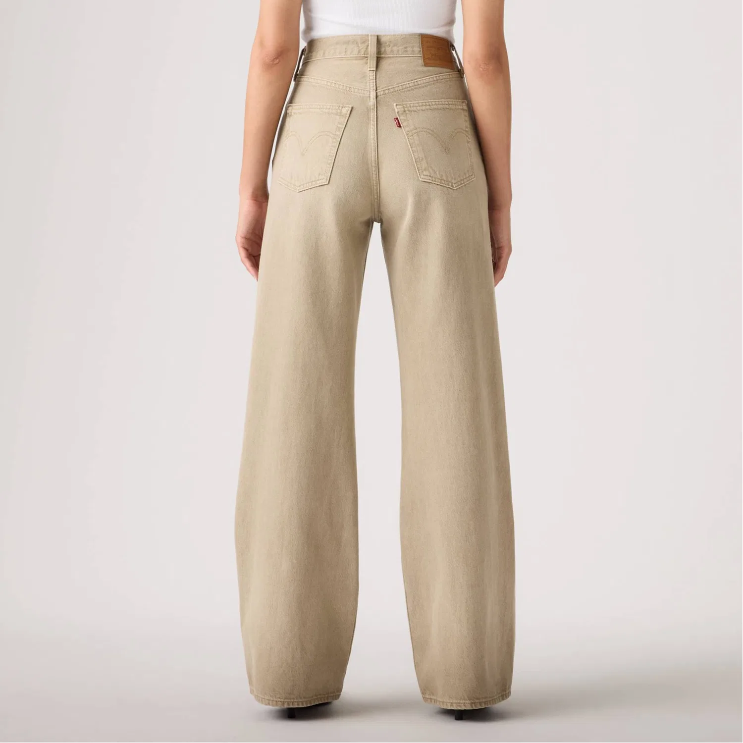 Джинсы женские brown moderate wide leg Levis — фото 4