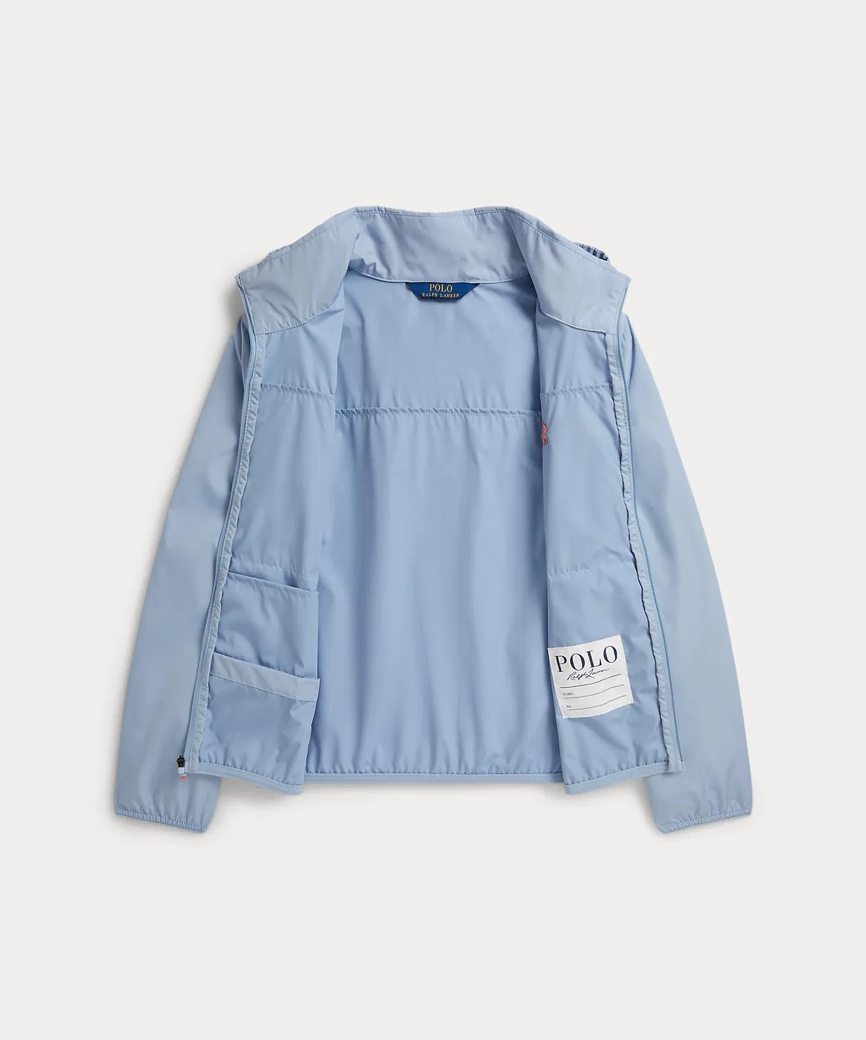 Куртка водонепроницаемая с капюшоном бренда Polo Ralph Lauren, синяя — фото 4