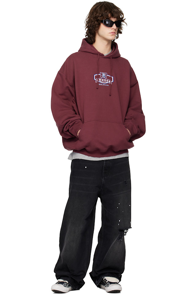 Vetements Красная туристическая толстовка с капюшоном "брюгге" — фото 4