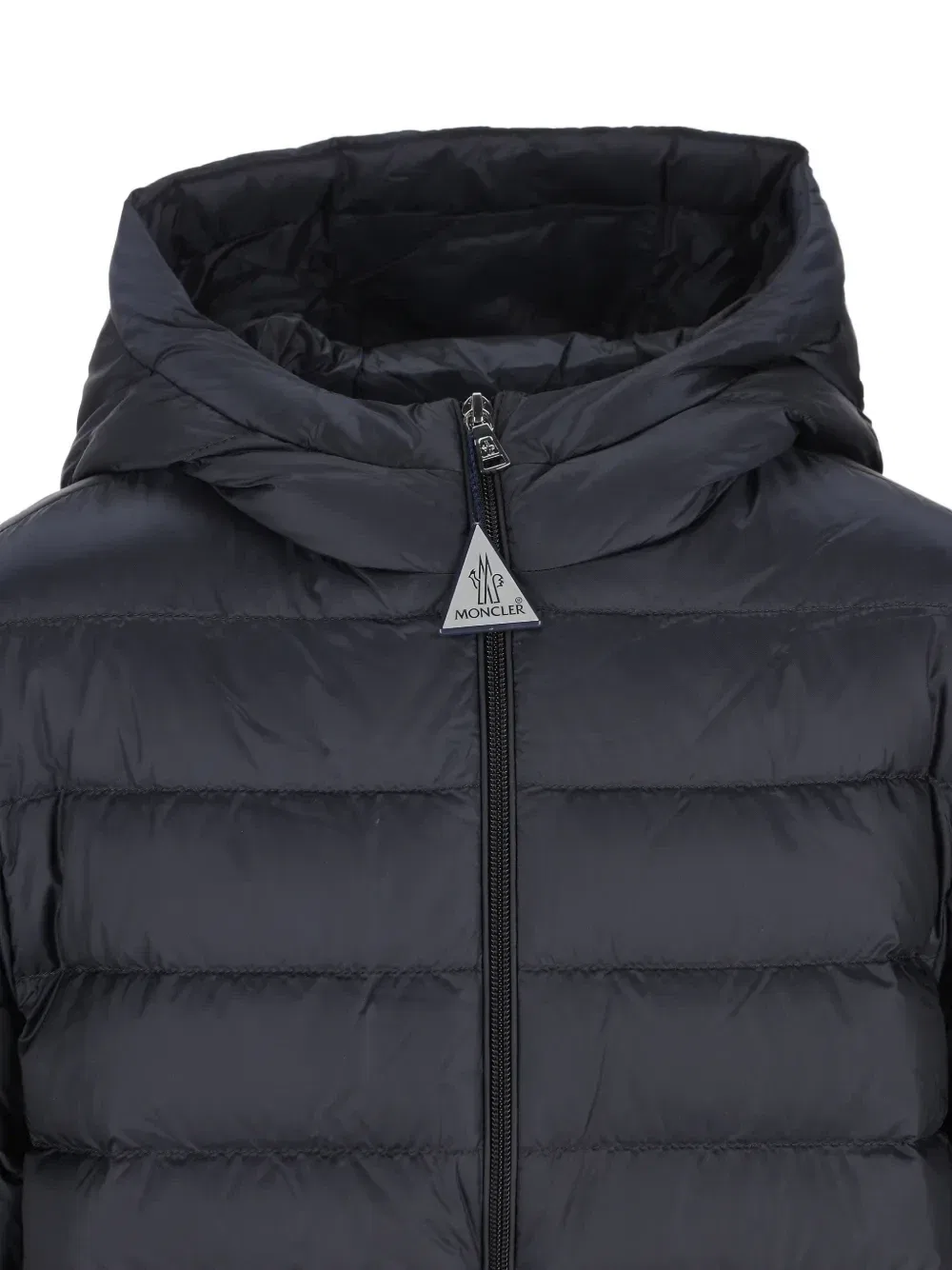 Стеганая куртка с капюшоном Moncler Enfant, синий — фото 3