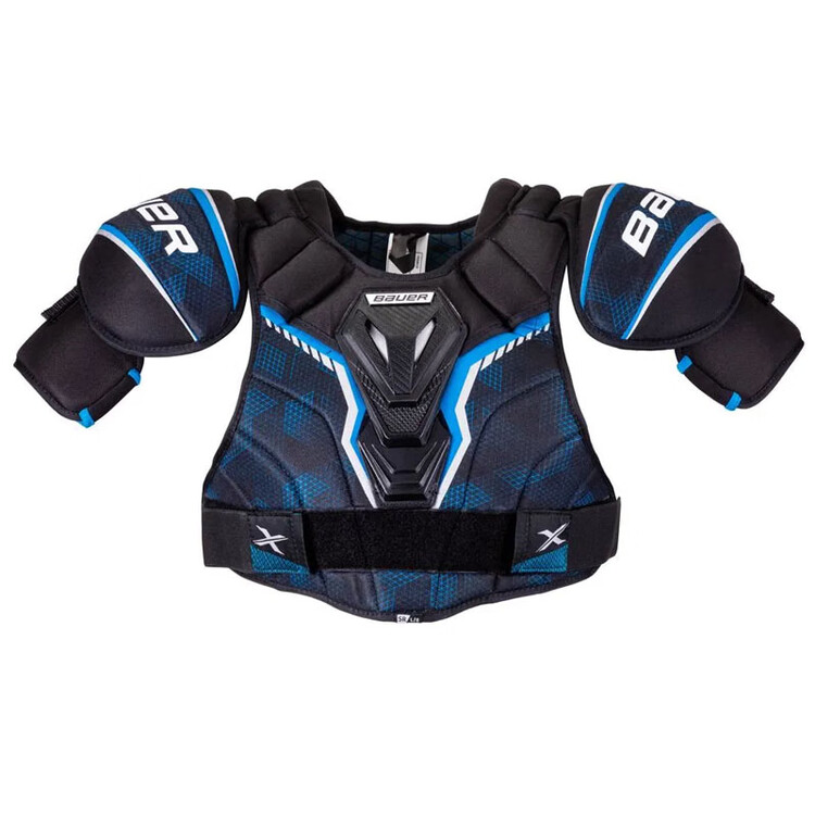 

BAUER S21 X молодежный комплект защиты для хоккея, Baoluer начальный нагрудник, щитки на ноги и налокотники, 3 предмета, взрослый размер L нагрудник
