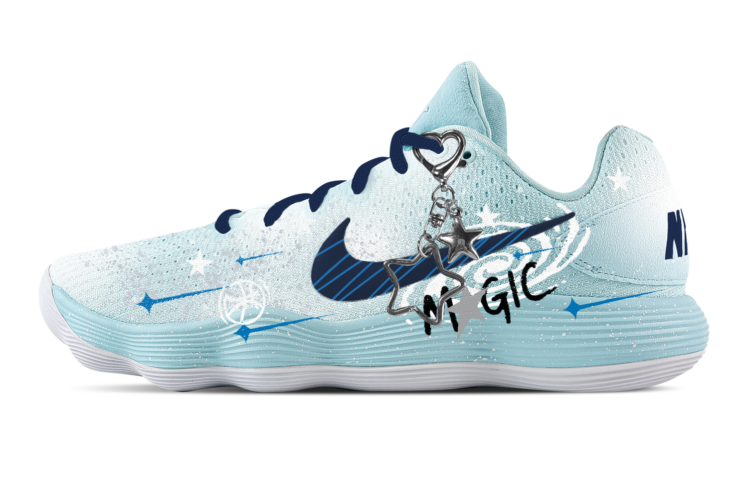 

Кроссовки баскетбольные мужские Hyperdunk 2017 Shooting Stars Fragment низкие с амортизацией и поддержкой Nike, синий