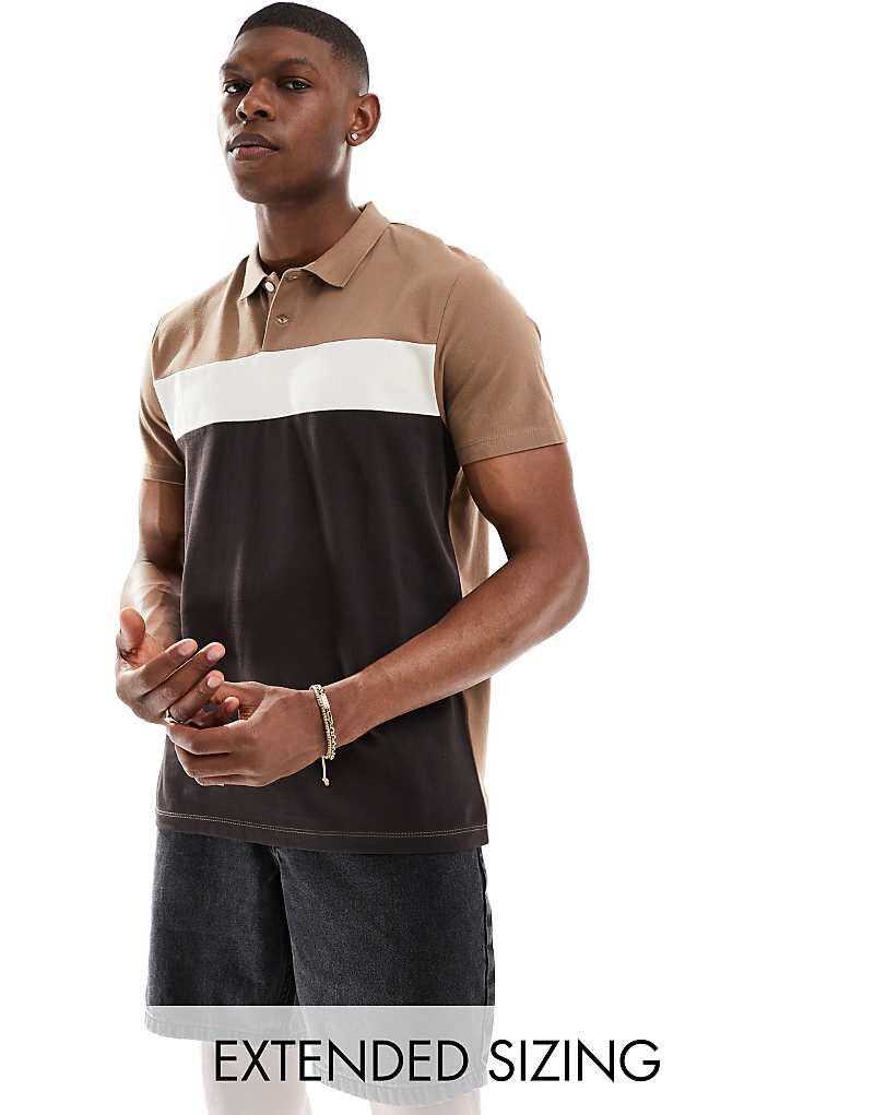 

ASOS DESIGN – Рубашка поло с цветными блоками 3w
