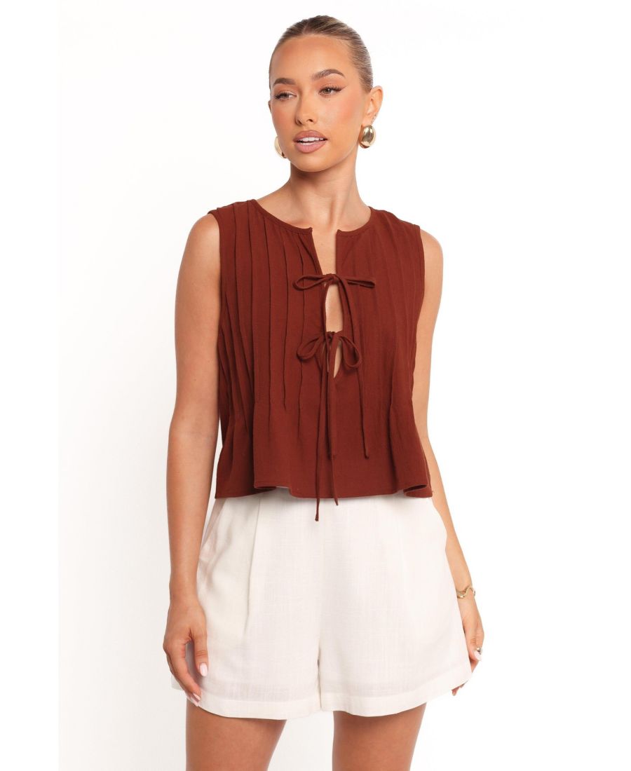 

Женский плиссированный топ Nika Petal and Pup, No Color