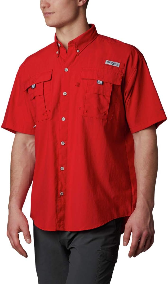 

Рубашка с коротким рукавом Columbia mens Bahama II, Red Spark