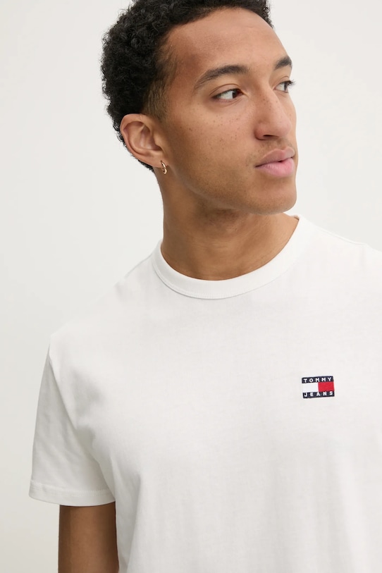 

Хлопковая футболка Tommy Jeans, бежевый