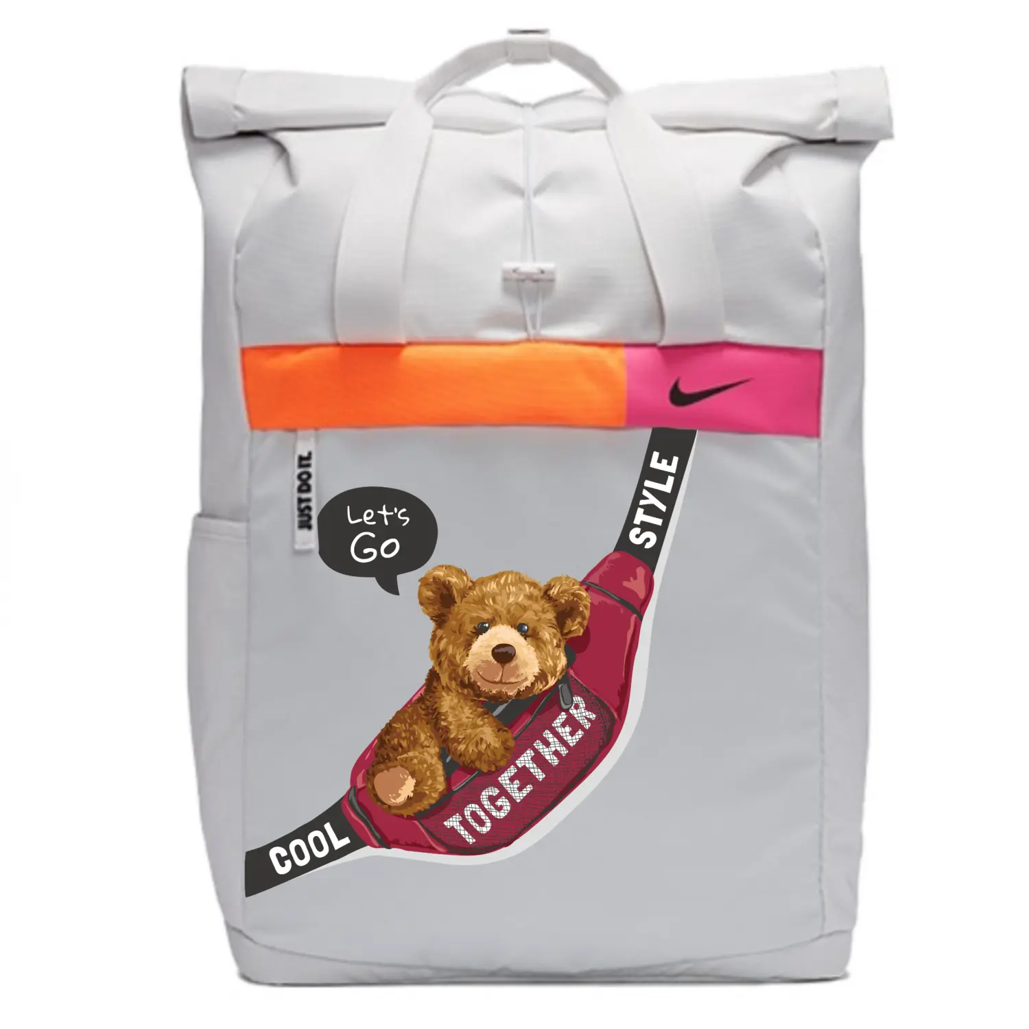 

Nike Тканевый рюкзак Regular Unisex светло-серебристый серый, Backpack Bear