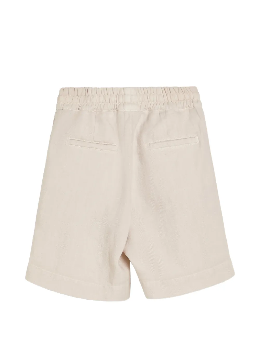 Крашеные готовым изделием шорты с кулиской Brunello Cucinelli Kids, бежевый — фото 2