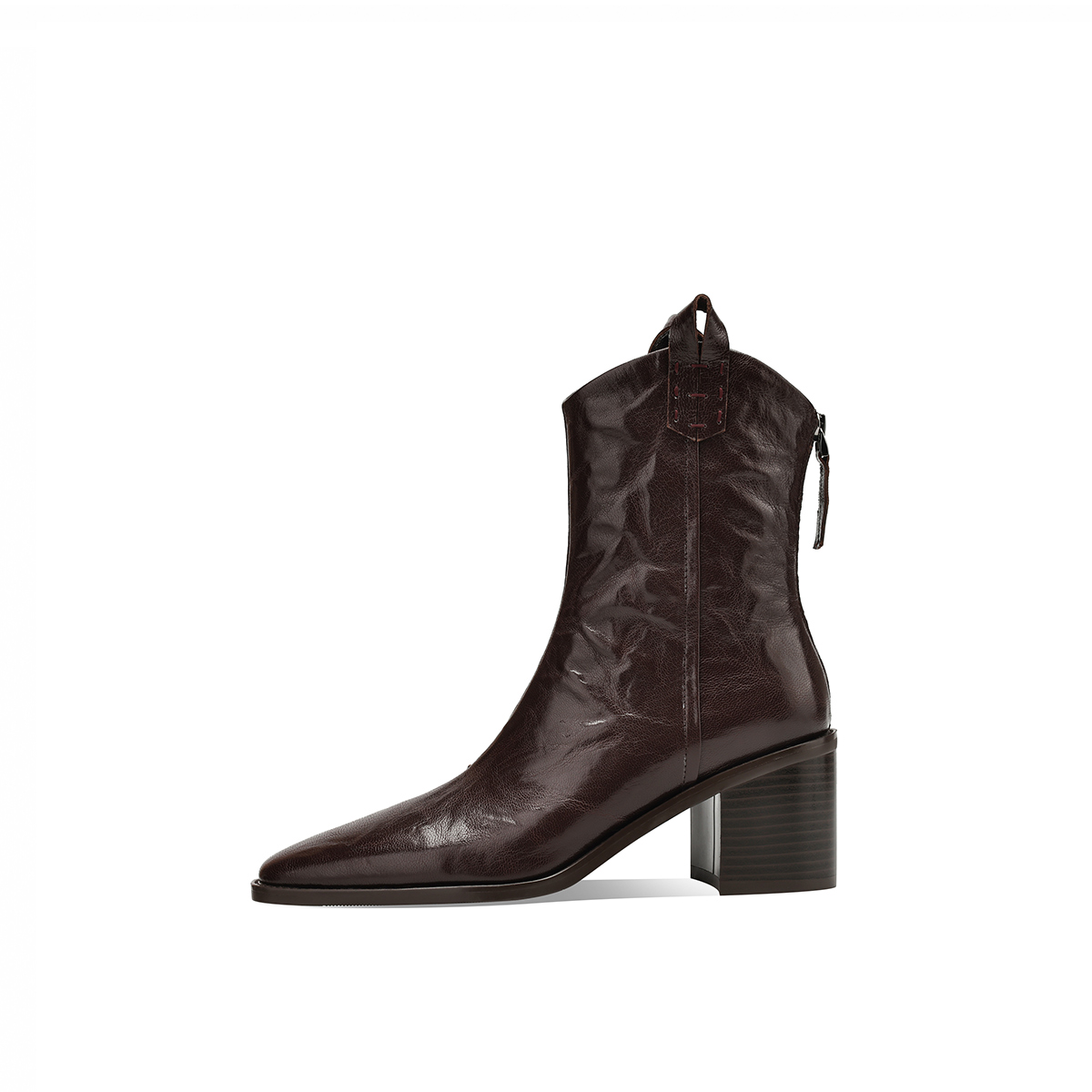 Ботильоны женские 6,7 см Rosa Bianca, Black Fleece-Lined