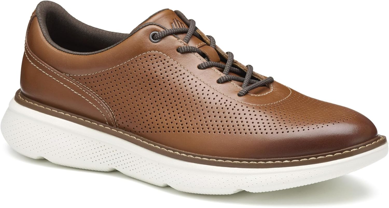 

Мужские повседневные туфли-кроссовки Johnston Murphy Hayden с перфорацией и U-образным вырезом Johnston & Murphy, Tan Full Grain