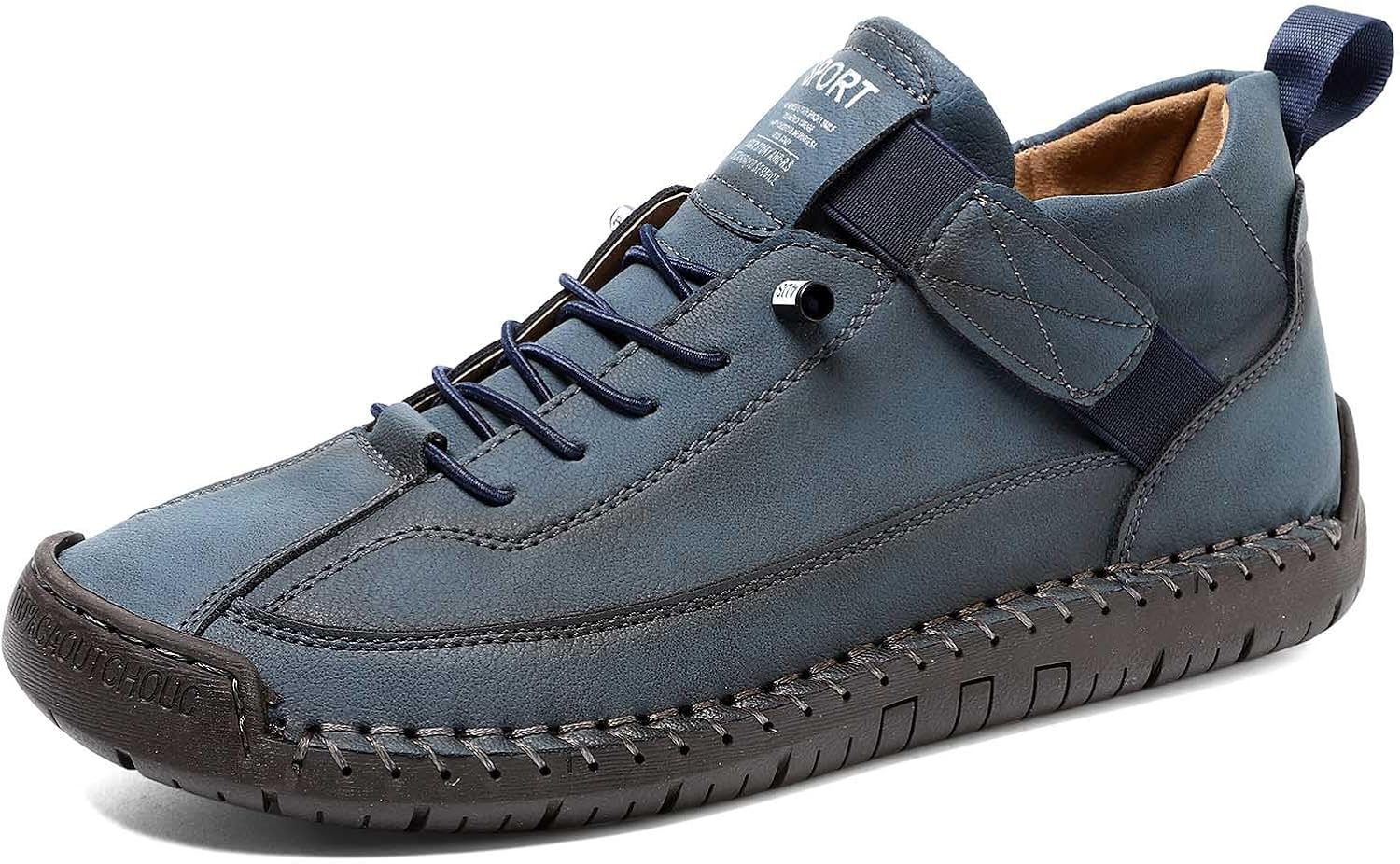 

Унисекс удобные ортопедические кроссовки из натуральной кожи, стильные и легкие, подходят для бега, ходьбы, походов, кемпинга и вождения Vauxhaller, синий