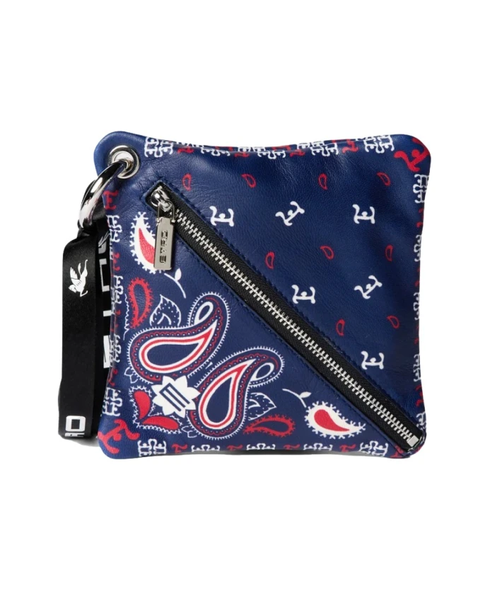 

Сумка-Клатч с логотипом и узором «пейсли» Etro, синий