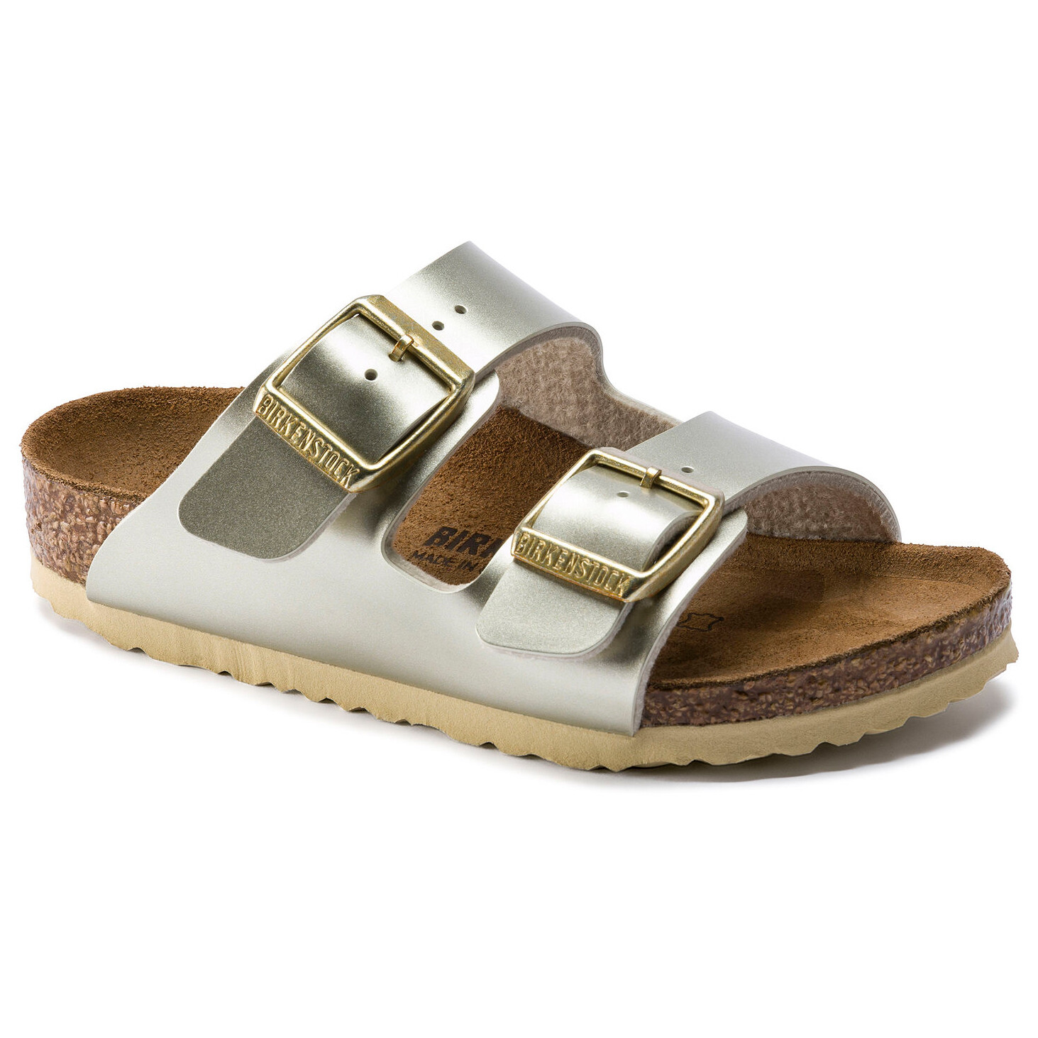 

Сандалии Birkenstock Kid's Arizona Kids BF, цвет Electric Metallic Gold