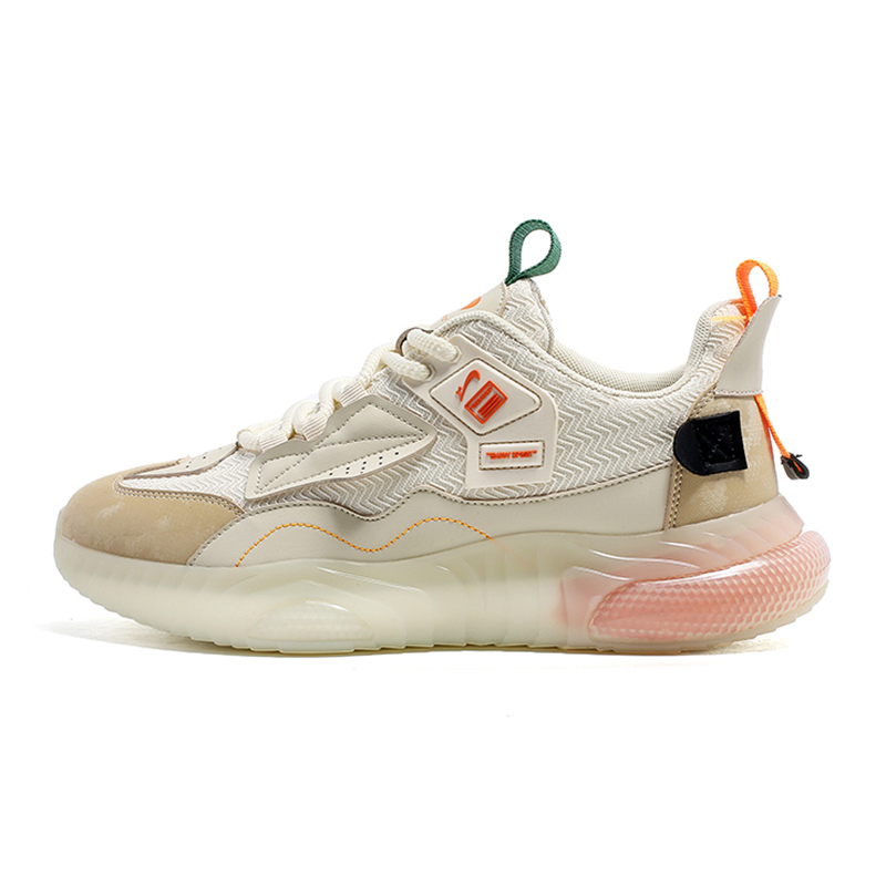 

Мужские противоскользящие износостойкие дышащие легкие низкие повседневные кроссовки для бега K-bird, Elegant бежевый