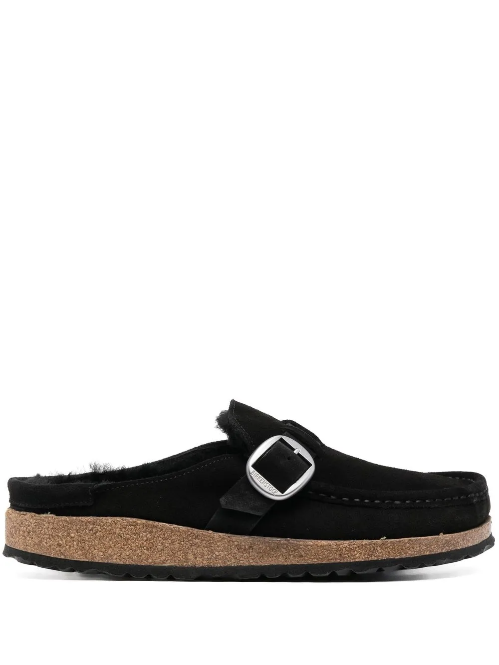 Сандалии Buckley Shearling Suede BIRKENSTOCK, черный