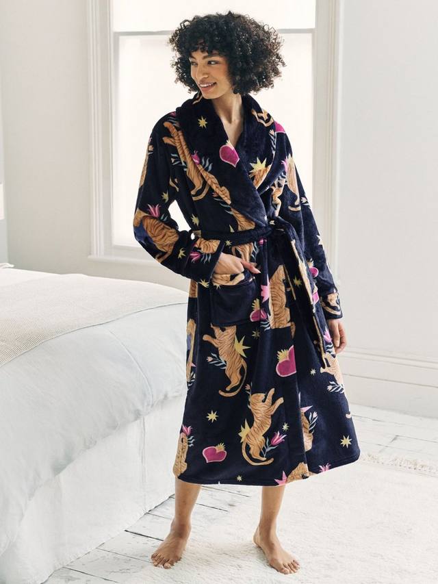 

Волшебный халат из флиса с тигром Chelsea Peers, Navy