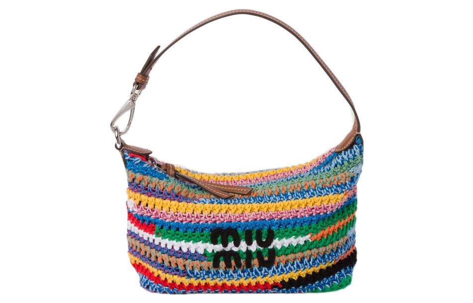 

MIU MIU Кожаная однорукая подмышечная сумка Радуга