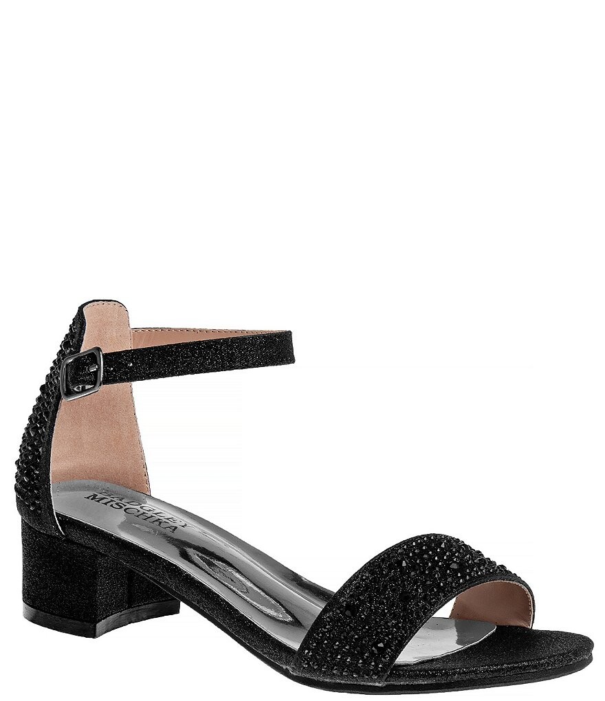 

Босоножки Badgley Mischka для девочек Louise, украшенные металлизированными стразами (для малышей), черный