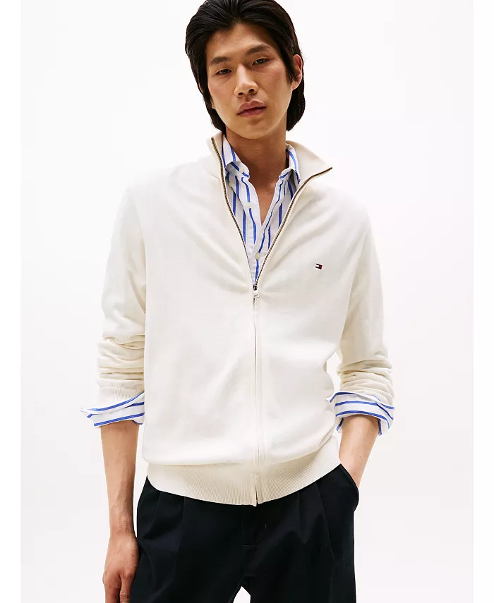 

Мужской базовый свитер с молнией Tommy Hilfiger, слоновая кость/кремовый