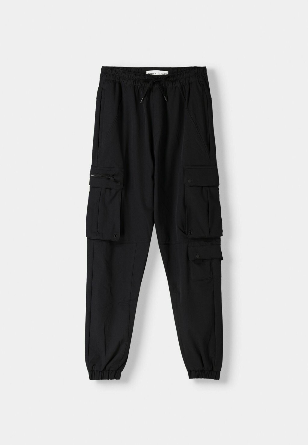 

Брюки карго TECHNICAL JOGGER Bershka, черный деним