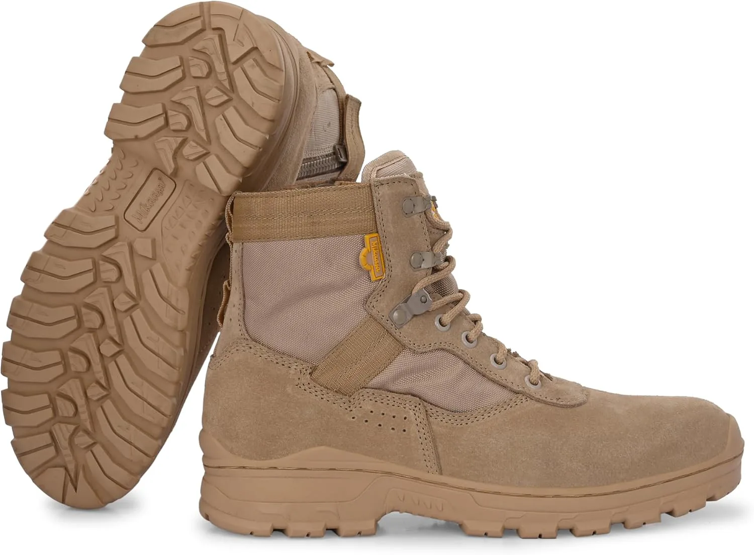 

Ботинки Alpha Aerolite 6.0 с боковой молнией из замши и кожи для военных и тактических целей - 6-дюймовые боевые ботинки, легкая и удобная обувь, прочные и дышащие пустынные мотоботинки Mikaasa, бежевый