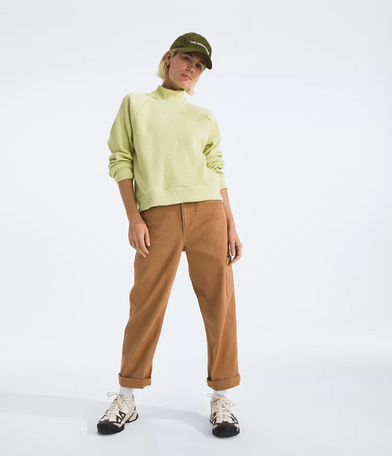 

Женский свитер-шабо The North Face с длинными рукавами и воротником-стойкой, цвет Nettle