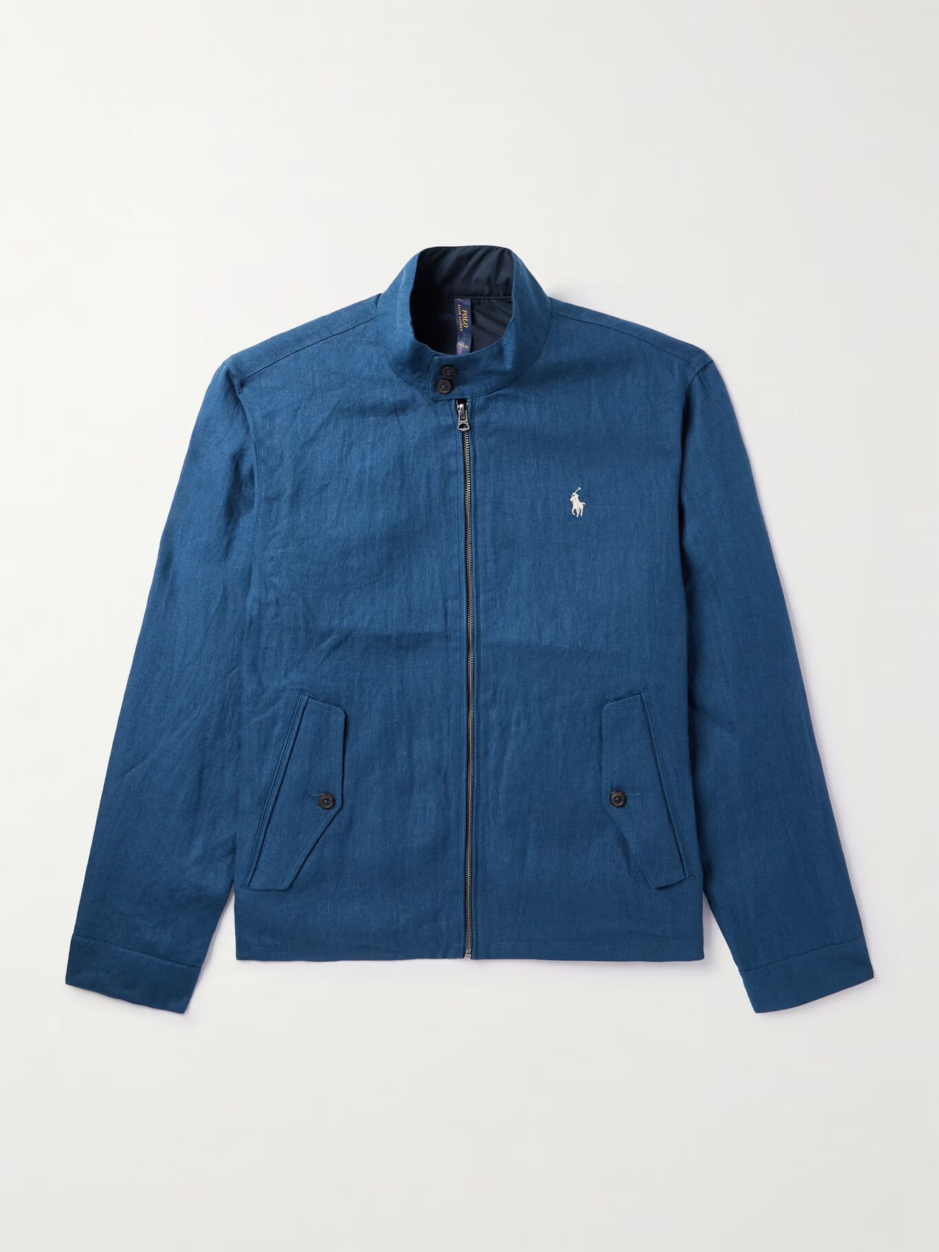 

Двусторонняя куртка из льна и тафты с узором «в ёлочку» POLO RALPH LAUREN, темно-синий
