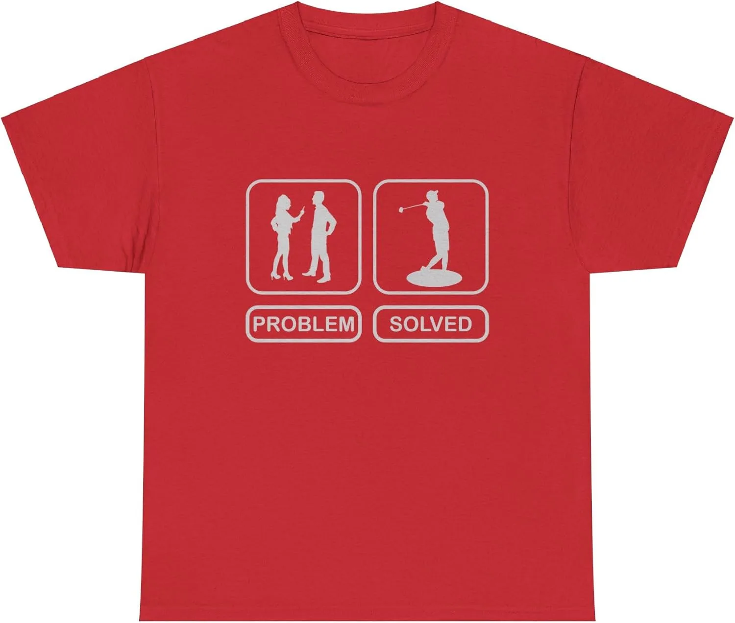 Футболка Problem Solved с юмористичным принтом для гольфа, Unisex