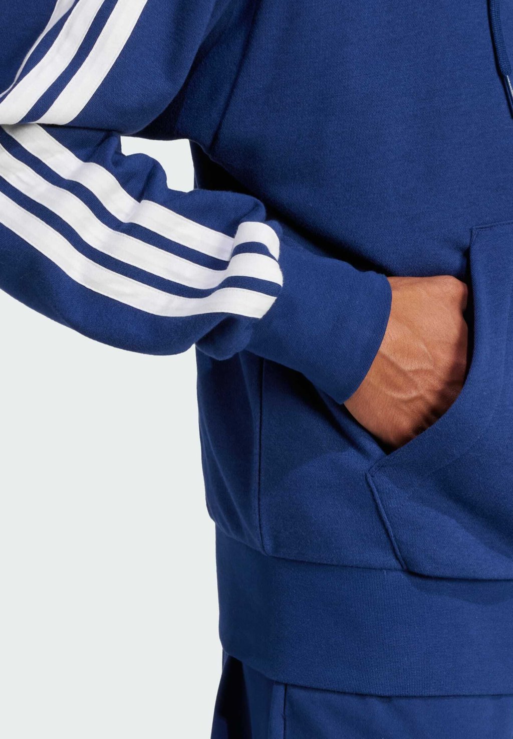 Толстовка на молнии ESSENTIALS 3-STRIPES FULL-ZIP Adidas Sportswear, синий — фото 4
