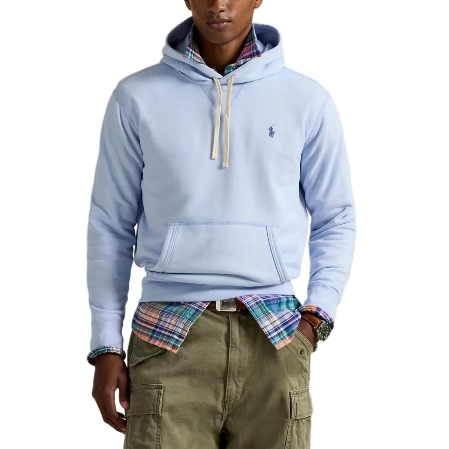 Худи из хлопка Polo Ralph Lauren, nanggang синий — фото 3