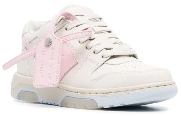 Кроссовки off-thite out of office arrow-motif low-top sneakers pink Off-White, бежевый — фото 3
