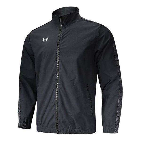 

Куртка sportstyle woven full zip jacket 'black' Under Armour, черный