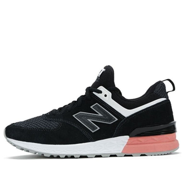 

Кроссовки 574 серии чёрные розовые New Balance, черный