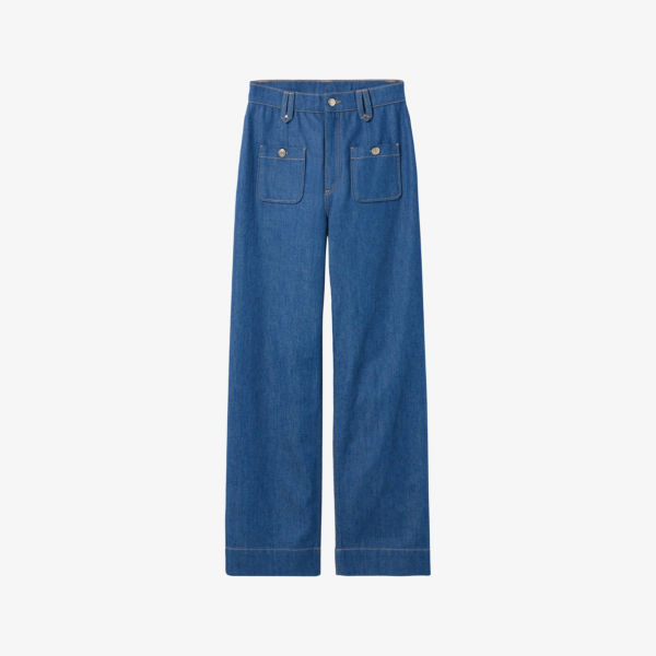

Прямые джинсы Claudie Pierlot с высокой посадкой, синий