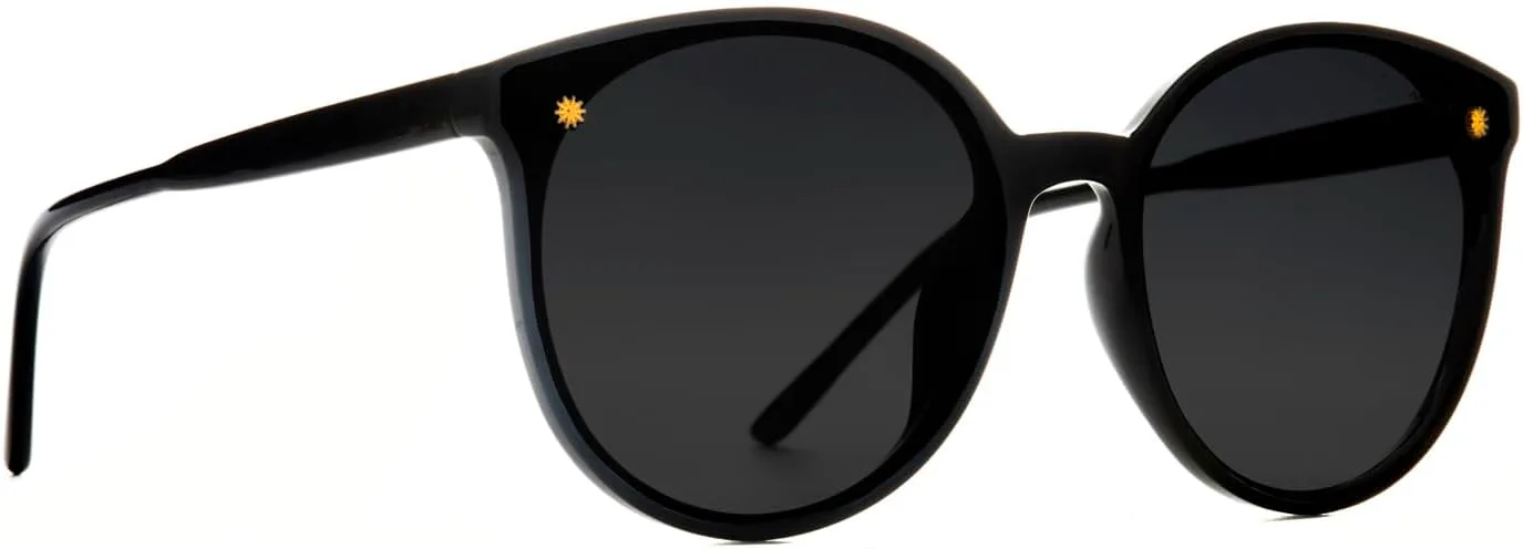 

NYS Collection Polarized: Женские солнцезащитные очки большого диаметра, стильные, легкие, удобные, прочные, 100% защита от УФ-излучения, Black Frame Smoke Lens