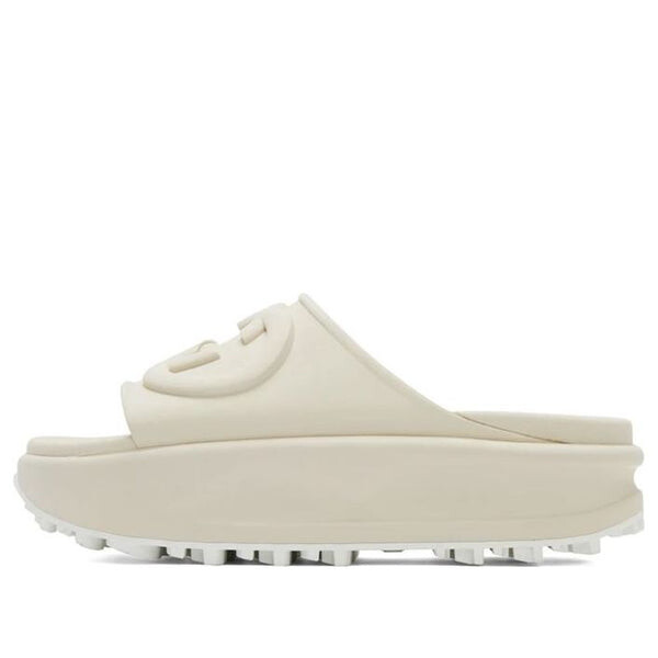 Сандалии slide sandal 'off white' Gucci, белый