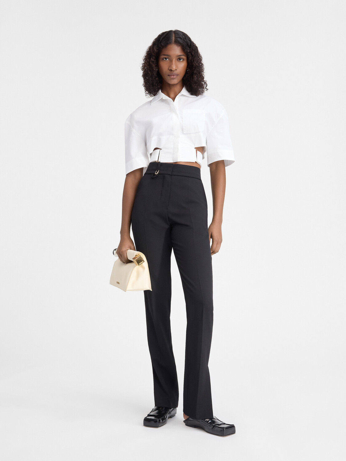

Разрезные брюки JACQUEMUS The Tibau pants, черный