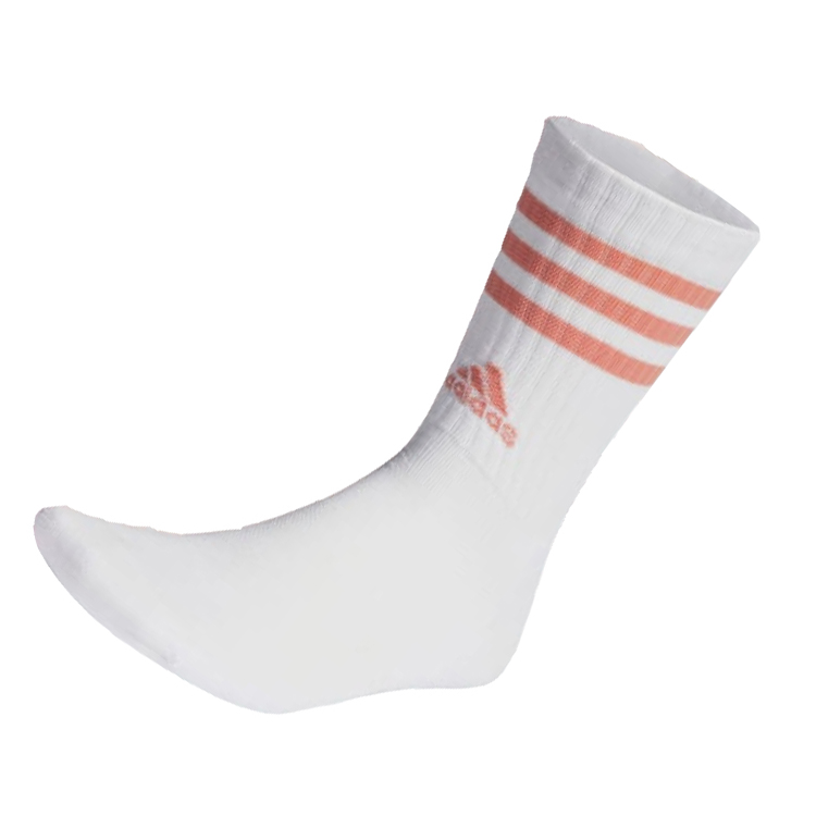 Полосатые носки с мягкой подкладкой 3 пары Mid Calf Socks Unisex 3 Pack Adidas, 3 Pack (хаки+Pink+белый) — фото 4