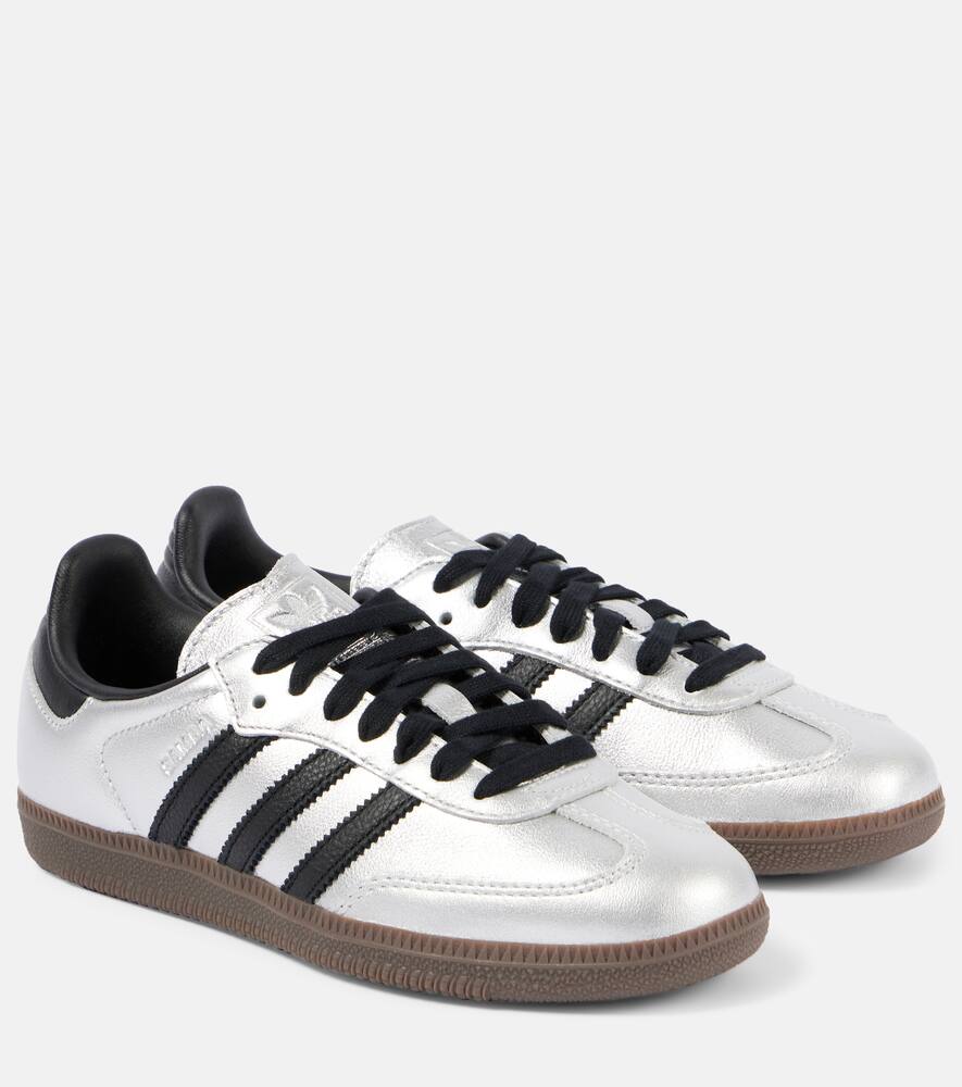 Кроссовки Samba OG из металлизированной кожи Adidas, Silver Met./Core Black/Gum5