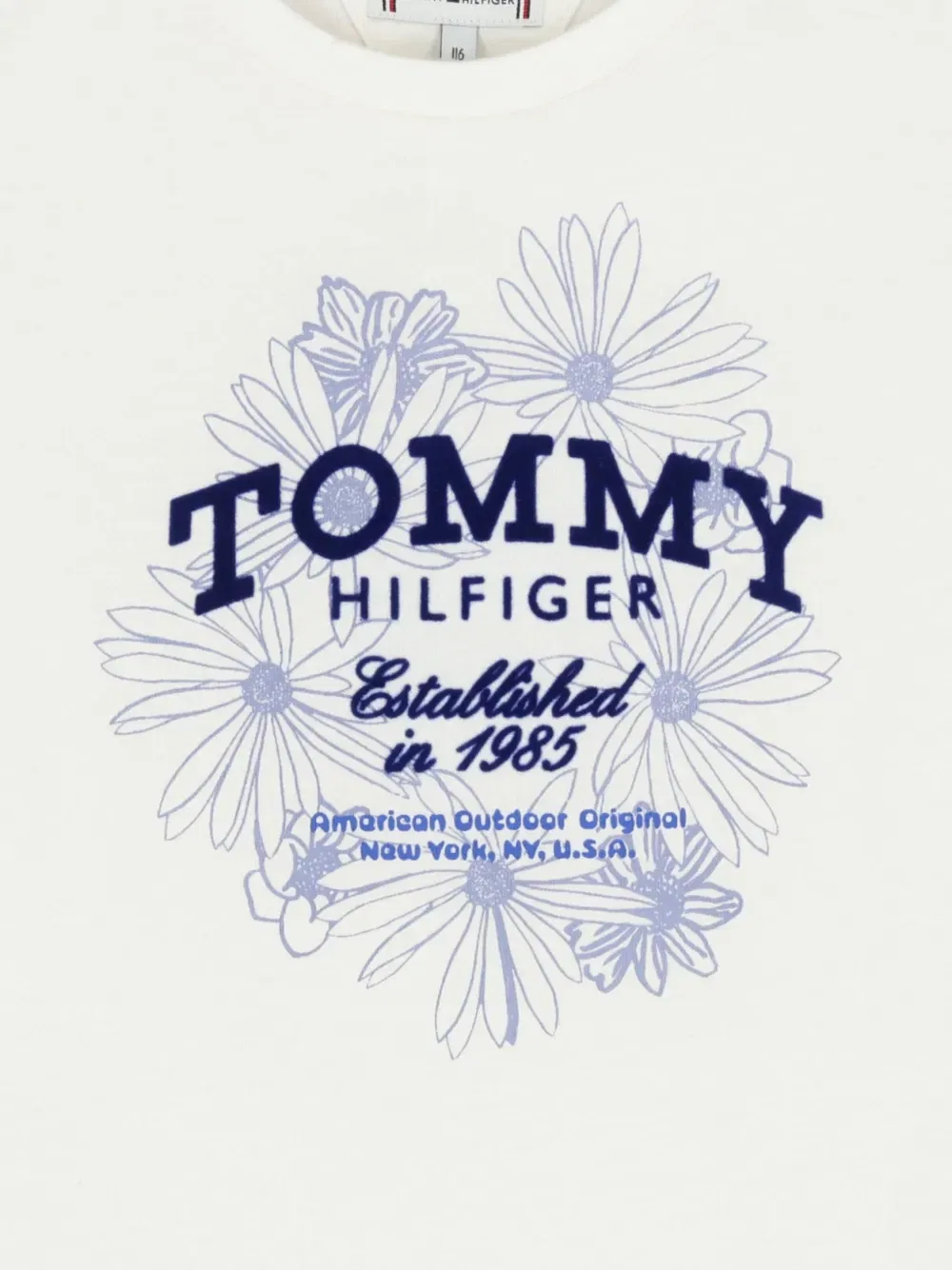 Футболка с цветочным принтом Tommy Hilfiger Junior, белый — фото 3