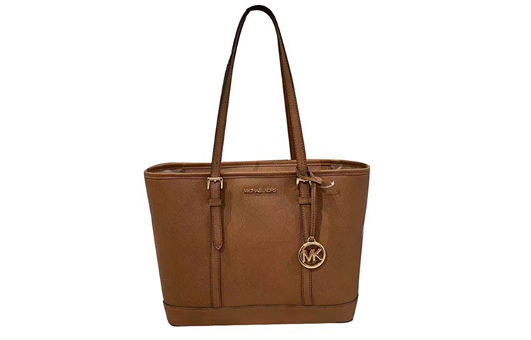 

MICHAEL KORS Кожаная дорожная сумка через плечо Jet Set, коричневая кроссбоди для женщин